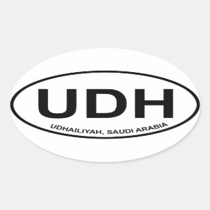 UDH-Ovalklistermärke Ovalt Klistermärke