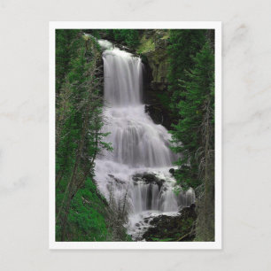 Udine Falls, Yellowstone Park, Wyoming Postcard Vykort