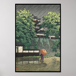 Udo Torn, Kumamoto Castle i regnet Kawase Hasui Poster