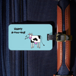 Udold A-moo-sjunga-Tecknad med singing Cow Pun-des Bagagebricka