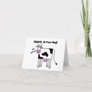Udold A-moo-sjunga-Tecknad med singing Cow Pun-des Kort