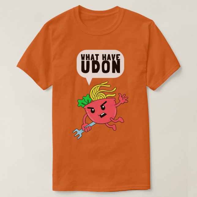 Udon Japanska Noodles Ramen Asian Noodle Box Cuisi T Shirt (Design framsida)
