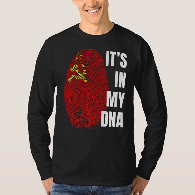 Udssr Flagga Sovjetunionen Nostalgia Dna Fingerpri T Shirt (Framsida)
