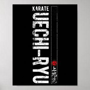Uechi Ryu Karate Do Martial Arts Japan Bälte Retro Poster