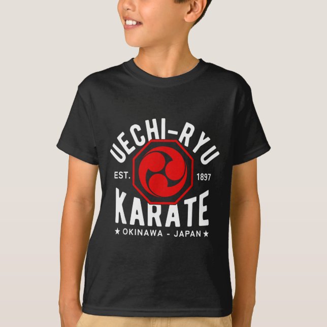 Uechi Ryu Karate Do Martial Arts Japan Tokyo  T Shirt (Framsida)
