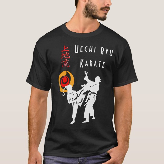 Uechi Ryu Karate Kumite Scene Budo T-Shirt (Framsida)