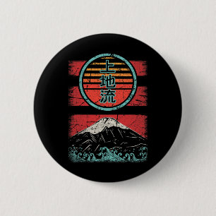 Uechi Ryu Karate Retro Vintage 80s Stil Knapp