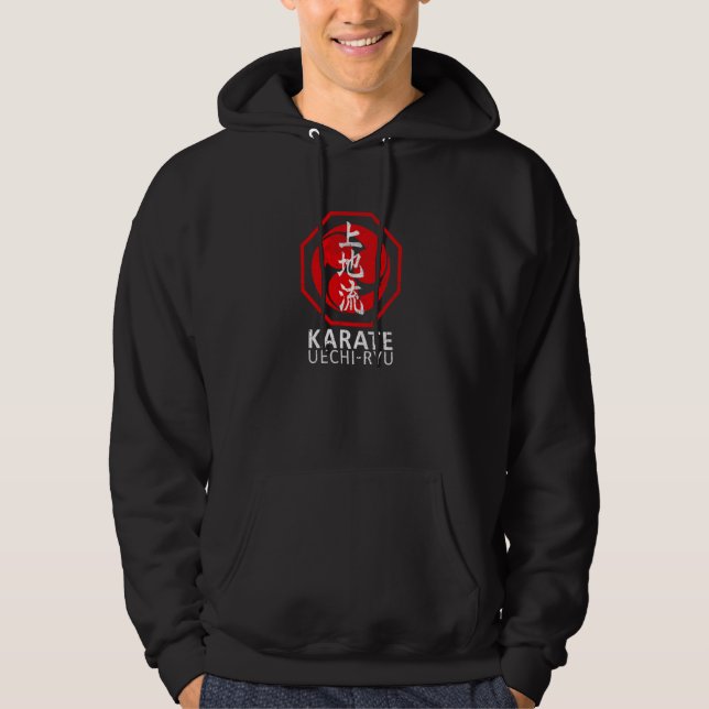 Uechi Ryu Karate Symbol Kanji Japan Martial Art MM Hoodie (Framsida)