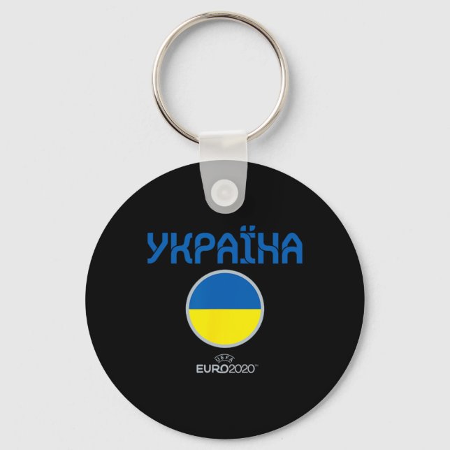 Uefa Euro 2020 ukrainas nation  Nyckelring (Framsida)