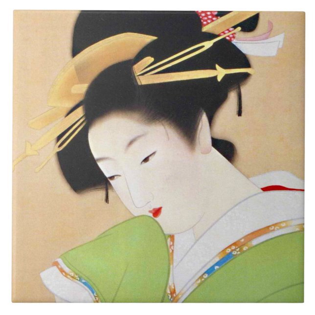Uemura Shoen belägger med tegel Kakelplatta (Framsidan)