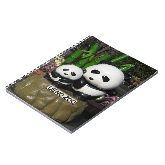 Ueno Zoo Panda Sign Anteckningsbok Med Spiral (Vänstra Sidan)