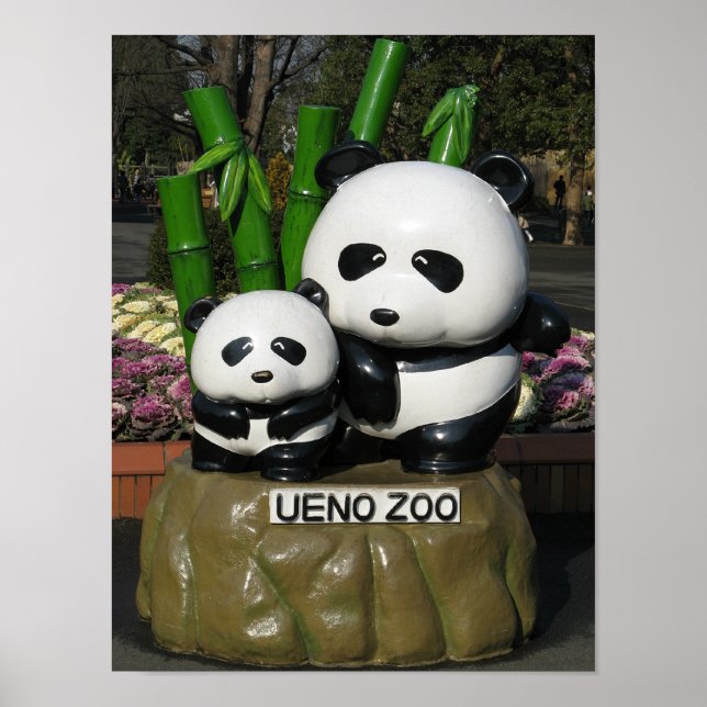 Ueno Zoo Panda Sign Poster (Framsidan)