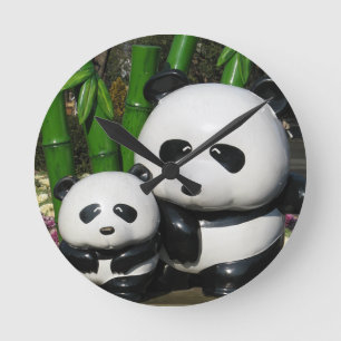 Ueno Zoo Panda Sign Rund Klocka