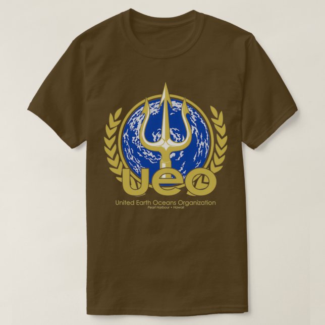 UEO United Earth Oceans Inspired by SeaQuest DSV  T Shirt (Design framsida)