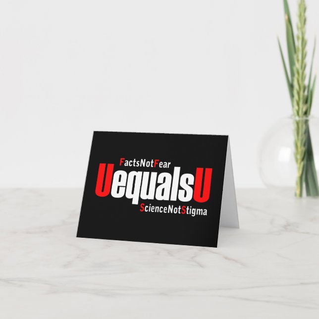 UEqualsU HIV Facts Not Fear Science Not Stigma Kort (Framsida)