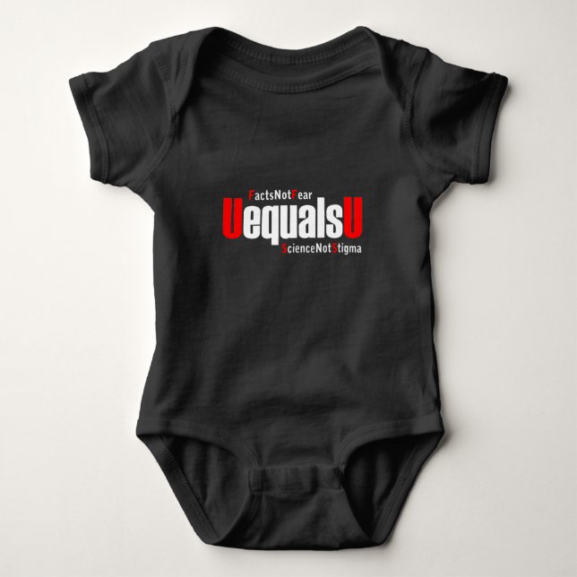 UEqualsU HIV Facts Not Fear Science Not Stigma T Shirt (Framsida)