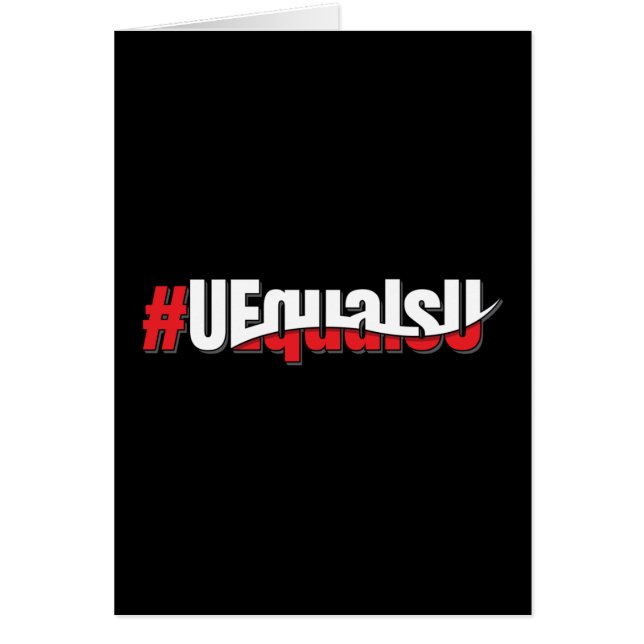 UEqualsU HIV Odetekterbar icke överförbar art Hälsningskort (Framsidan)