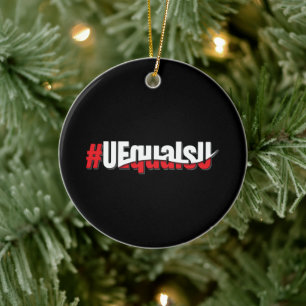UEqualsU HIV Odetekterbar icke överförbar art Julgransprydnad Keramik