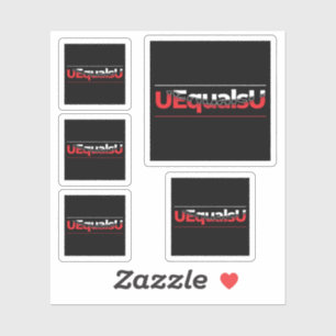 UEqualsU HIV Odetekterbar typografi Art Klistermärken