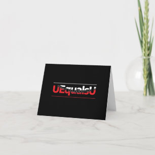 UEqualsU HIV Odetekterbar typografi Art Kort
