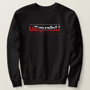 UEqualsU HIV Odetekterbar typografi Art Lång Ärmad Tröja
