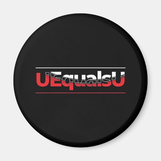 UEqualsU HIV Odetekterbar typografi Art Magnet (Framsidan)