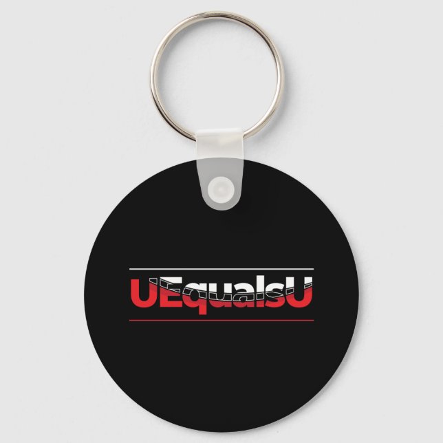 UEqualsU HIV Odetekterbar typografi Art Nyckelring (Framsida)