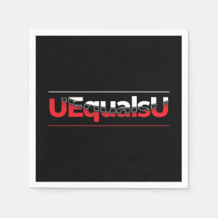 UEqualsU HIV Odetekterbar typografi Art Pappersservett