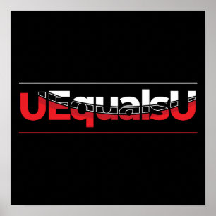 UEqualsU HIV Odetekterbar typografi Art Poster