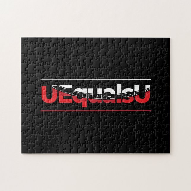 UEqualsU HIV Odetekterbar typografi Art Pussel (Horisontell)