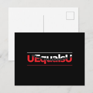 UEqualsU HIV Odetekterbar Typografi Konst Vykort