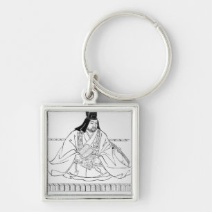 Uesugi Kenshin Fyrkantig Silverfärgad Nyckelring