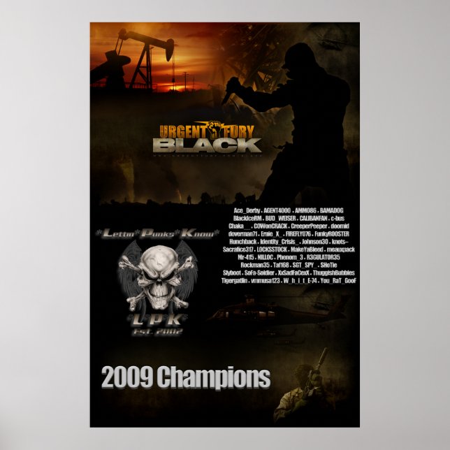 UF Black Championship Poster (Framsidan)