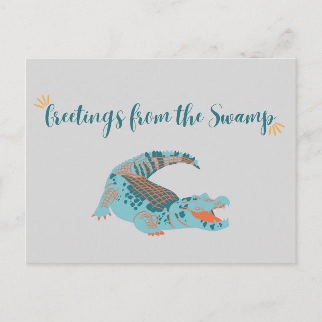 UF vykort// Hälsning från träsket Vykort (Framsida)