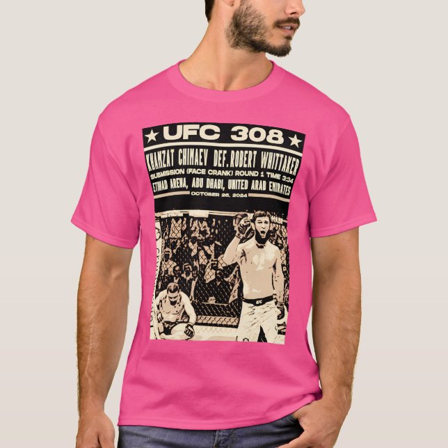 Ufc 308 Khamzat Chimaev Robert Whittaker T Shirt (Framsida)
