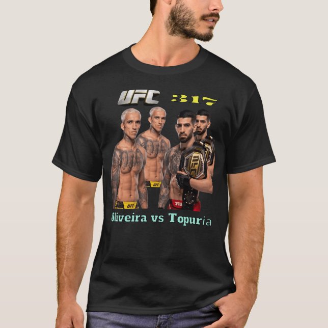 UFC 317, Oliveria vs Topuria T Shirt (Framsida)