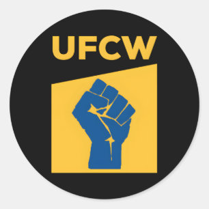 UFCW Resistent Fist Strejka Runt Klistermärke