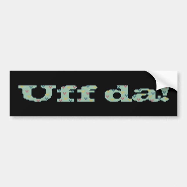 Uff da! Bildekal (Framsidan)