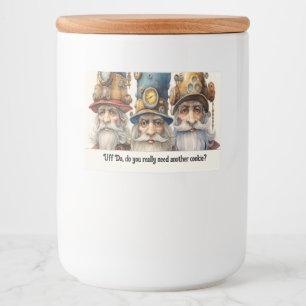 Uff Da Candy eller Cookie Guardian Gnomes Mat Etiketter