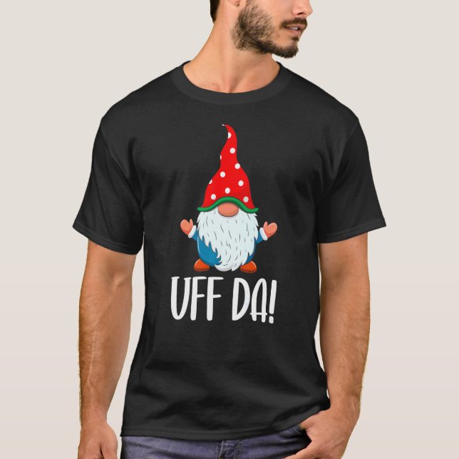 Uff Da Cute Svenska Gnome-julfamiljen Matchin T Shirt (Framsida)