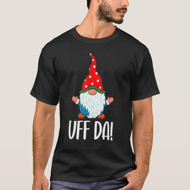 Uff Da Cute Svenska Gnome-julfamiljen Matchin T Shirt (Framsida)