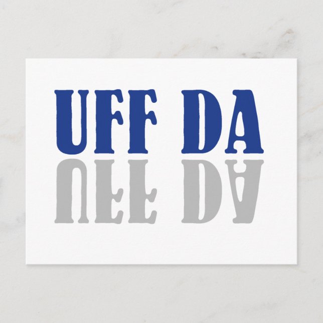 UFF DA Funny Scandinavian Vykort (Framsida)