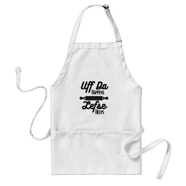 Uff Da Happens, Lefse Helps Apron Förkläde (Framsidan)