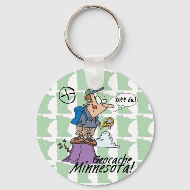 Uff da! Minnesota Cacher Keychain #1 Nyckelring (Framsida)