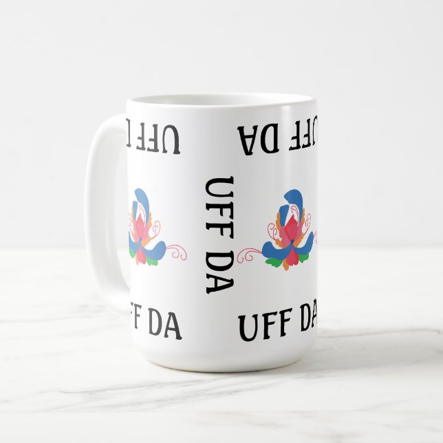 UFF DA modern rosemåleri Kaffemugg (Framsida vänster)