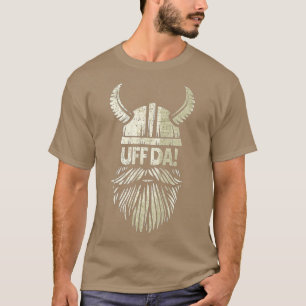 Uff Da Norte Quote Scandinavian Viking Helmet T Shirt