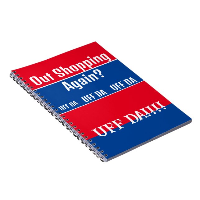 Uff Da Out Shopping igen Anteckningsbok (Högra Sidan)