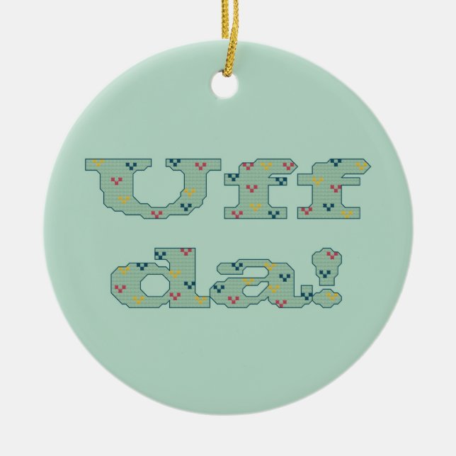 Uff da! Prydnad Julgransprydnad Keramik (Framsidan)