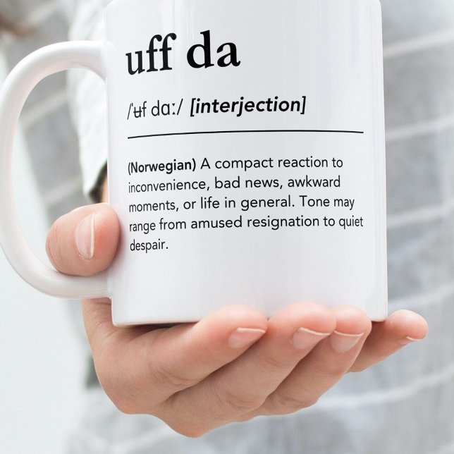 Uff Da Roligt Norsk Kulturpresent Norge Kaffemugg (Skapare uppladdad)