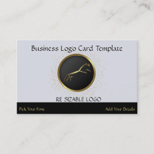 Uffington - Geoglyph Guld Horse Logotyp Visitkort